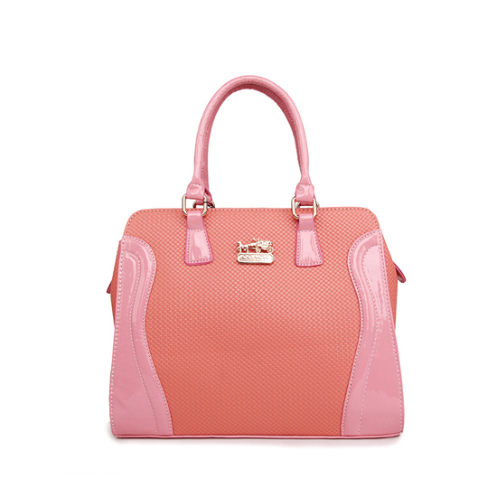 Coach Logo Medium Pink Totes AWD - Click Image to Close